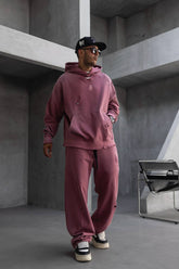 HANORAC SI PANTALONI SET MOV PRESPALAT "BLACK TEAM GYM"